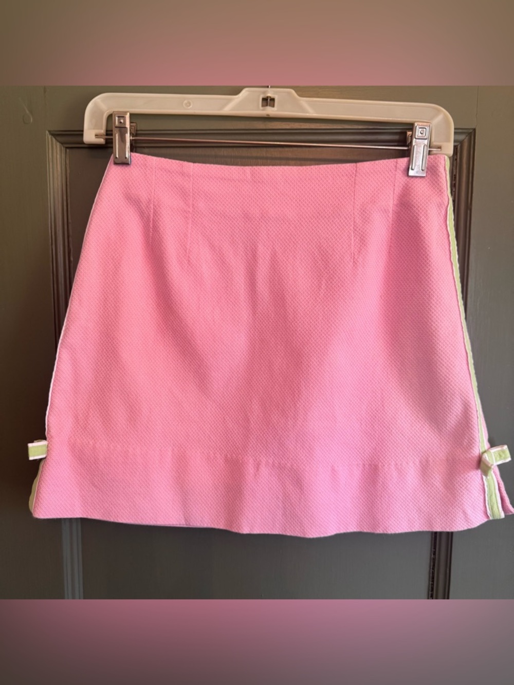 Vintage Lily Pulitzer Pink Textured A-Line  Mini Skirt EUC